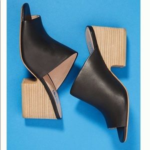 Silent D Leather Heeled Mules SZ: 39 NEW W/O box
